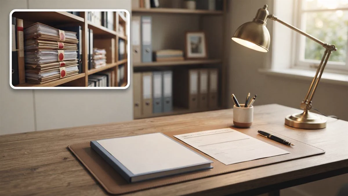 A will and a superannuation nomination form lying side by side on a solicitor's desk.